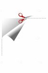 Paper with Scissor Cutting Lines